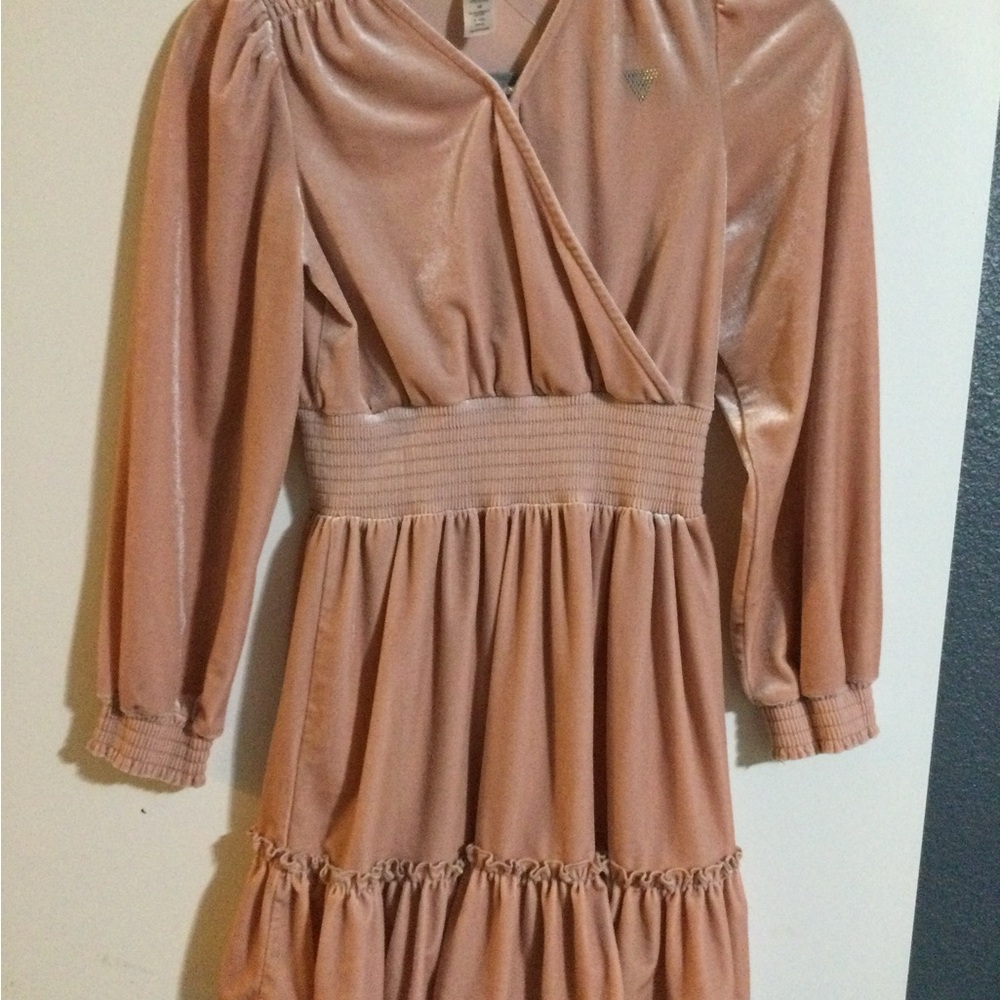 Guess Girls Blush Long Sleeve Dress Size 12